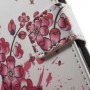Lumia 650 vaaleanpunaiset kukat puhelinlompakko