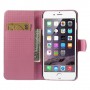 iPhone 6 plus vaaleanpunaiset kukat puhelinlompakko