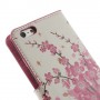 iPhone 6 plus vaaleanpunaiset kukat puhelinlompakko