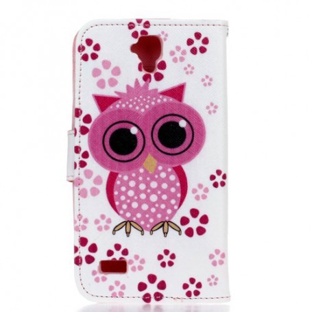 Huawei Y5 pinkki pöllö puhelinlompakko