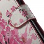 Huawei Honor 5X vaaleanpunaiset kukat puhelinlompakko