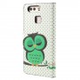 Huawei P9 vihreä pöllö puhelinlompakko