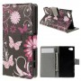 Sony Xperia Z5 Compact kukkia ja perhosia puhelinlompakko