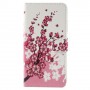OnePlus 2 vaaleanpunaiset kukat puhelinlompakko