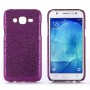 Galaxy J5 violetti glitter suojakuori.