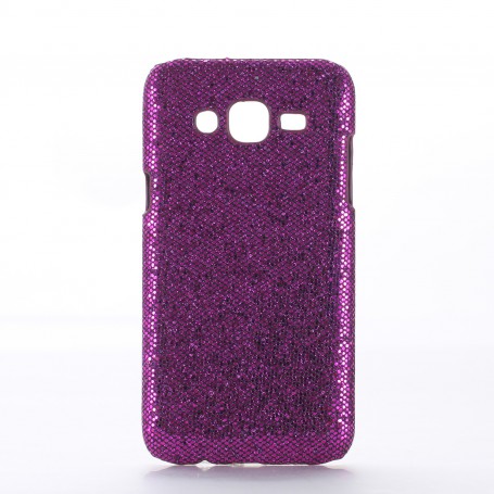 Galaxy J5 violetti glitter suojakuori.