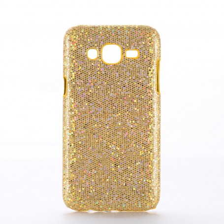 Galaxy J5 kulta glitter suojakuori.