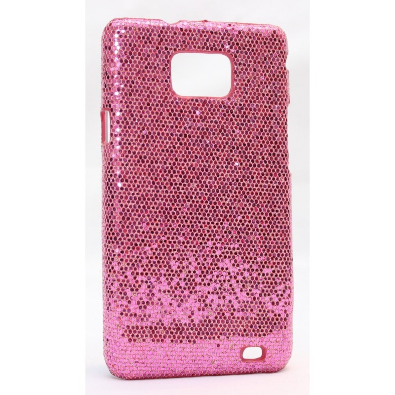 Galaxy S2 pinkin värinen glitter suojakuori. Galaxy S2 pinkin värinen glitter suojakuori.