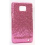 Galaxy S2 pinkin värinen glitter suojakuori.
