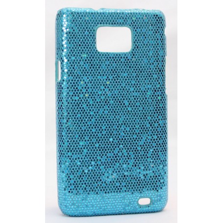 Galaxy S2 sinisen värinen glitter suojakuori.