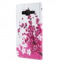 Samsung Galaxy J3 vaaleanpunaiset kukat puhelinlompakko