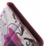 Huawei Y6 Pro violetit kukat puhelinlompakko
