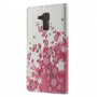 Huawei Honor 7 Lite vaaleanpunaiset kukat puhelinlompakko