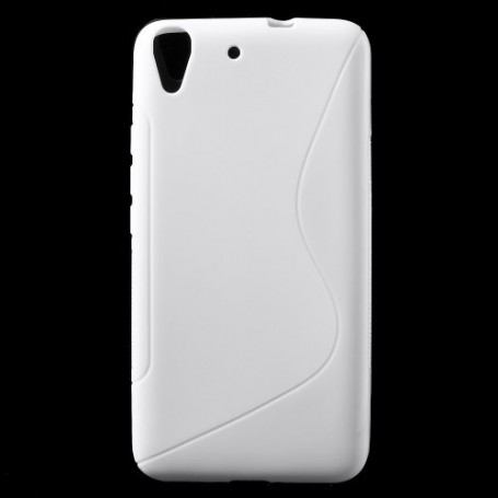 Huawei Y6 valkoinen silikonisuojus.