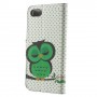 Apple iPhone 7 / 8 vihreä pöllö puhelinlompakko
