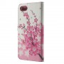 Apple iPhone 7 / 8 vaaleanpunaiset kukat puhelinlompakko