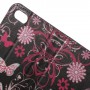 Apple iPhone 6/7/8/SE 2020 kukkia ja perhosia puhelinlompakko