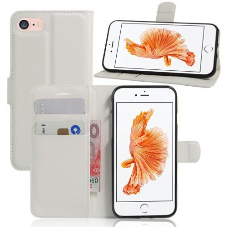 iPhone 6/7/8/SE 2020 valkoinen puhelinlompakko