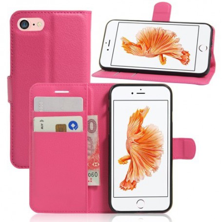 iPhone 7/8/SE 2020 pinkki puhelinlompakko