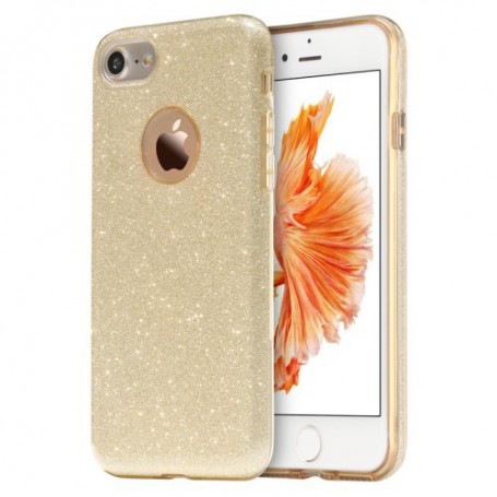 iPhone 7 plus kullan värinen glitter suojakuori.