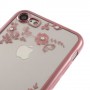 iPhone 7 pinkit timanttikukat silikonisuojus.