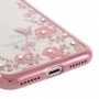 Apple iPhone 7 pinkit timanttikukat silikonisuojus.