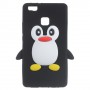 Huawei P9 Lite musta pingviini silikonikuori.