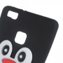 Huawei P9 Lite musta pingviini silikonikuori.