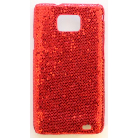 Galaxy S2 punainen glitter suojakuori.