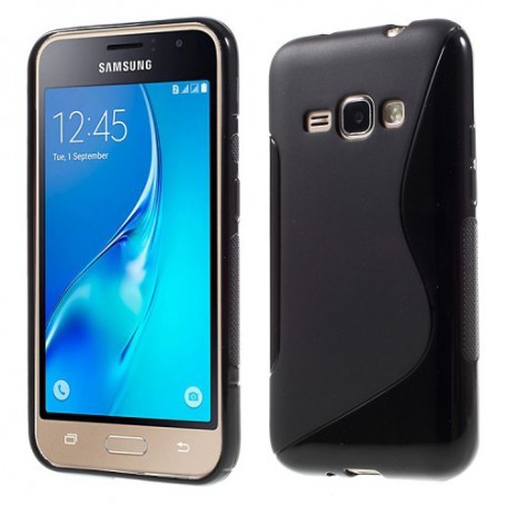 Samsung Galaxy J1 2016 musta silikonisuojus.