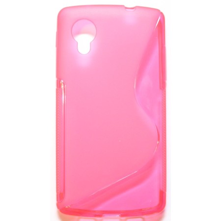 LG Google Nexus 5 roosan punainen silikonisuojus.