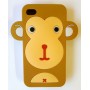 iPhone 5 ruskea apina silikonisuojus.