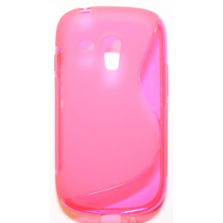 Galaxy S3 Mini roosan punainen silikonisuojus.