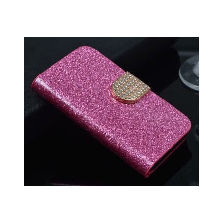 Huawei Honor 7 Lite pinkin värinen glitter kansikotelo
