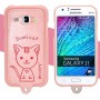 Samsung Galaxy J1 vaaleanpunainen kissa suojakuori.