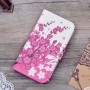 Huawei Y360 vaaleanpunaiset kukat puhelinlompakko