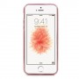 Apple iPhone SE läpikuultavat pinkit kuoret.
