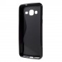 Samsung Galaxy J3 musta silikonisuojus.