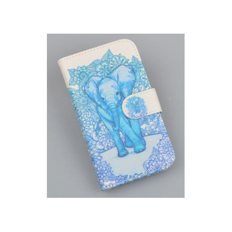 Samsung Galaxy J3 sininen norsu puhelinlompakko
