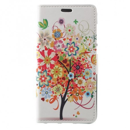 Huawei Honor 8 Lite värikäs puu puhelinlompakko