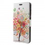 Huawei Honor 8 Lite värikäs puu puhelinlompakko