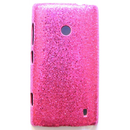 Lumia 520 hot pink glitter suojakuori.