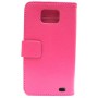 Samsung Galaxy S2 hot pink puhelinlompakko