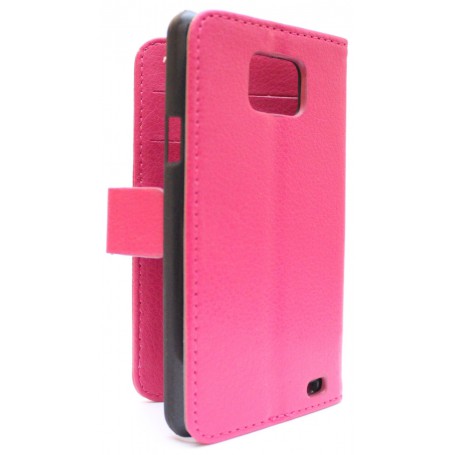 Samsung Galaxy S2 hot pink puhelinlompakko
