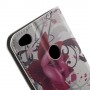 Huawei Honor 8 Lite violetit kukat puhelinlompakko