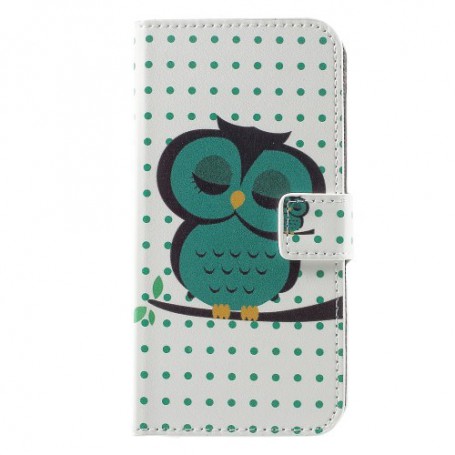 Huawei Honor 8 Lite vihreä pöllö puhelinlompakko