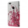 Huawei Honor 8 Lite vaaleanpunaiset kukat puhelinlompakko