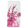 Samsung Galaxy S8 vaaleanpunaiset kukat puhelinlompakko