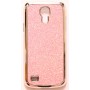 Galaxy S4 Mini vaaleanpunainen glitter suojakuori.