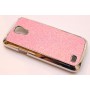 Galaxy S4 Mini vaaleanpunainen glitter suojakuori.